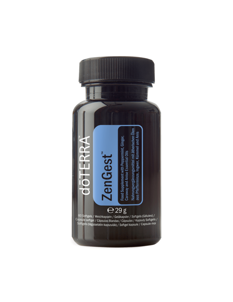 ZenGest gélules mélange digestif dōTERRA, 60 gélules souples