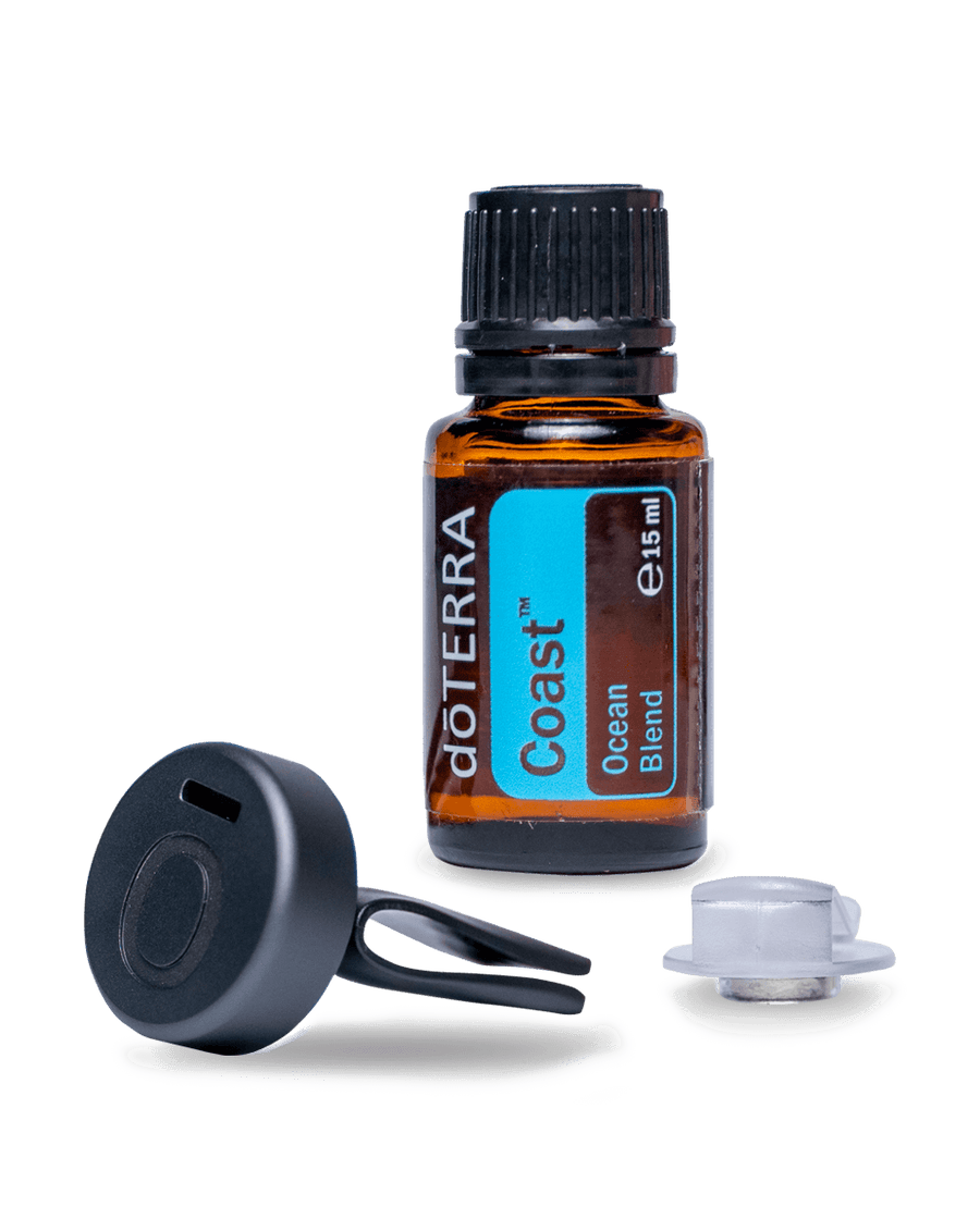 Diffuseur de voiture métallique à pince & Huile essentielle Coast dōTERRA