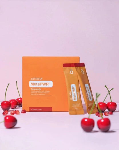 MetaPWR Advantage saveur grenade-cerise complément alimentaire dōTERRA, 30 sachets