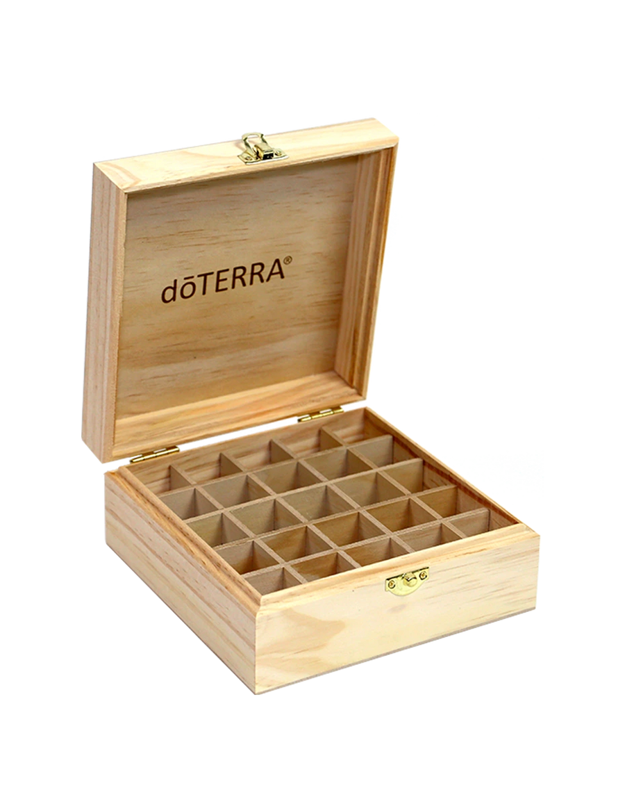 Coffret en bois gravé dōTERRA